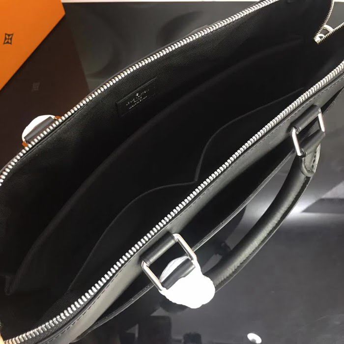 路易威登LV頂級原單M51689 Oliver BRIEFCASE 公事包 暗黑色Epi牛皮 牛皮飾邊 YDH1585